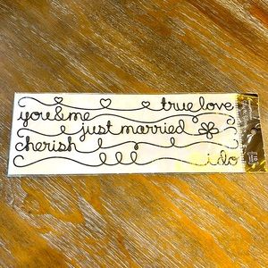 💍 NWT Scrapbook Border Stickers - Wedding Words